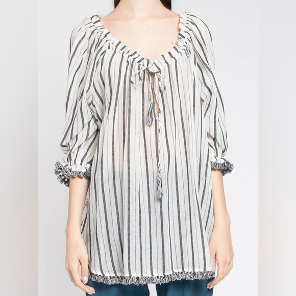 ZIMMERMANN Aerial Woven Draw Top - Picture 1 of 9